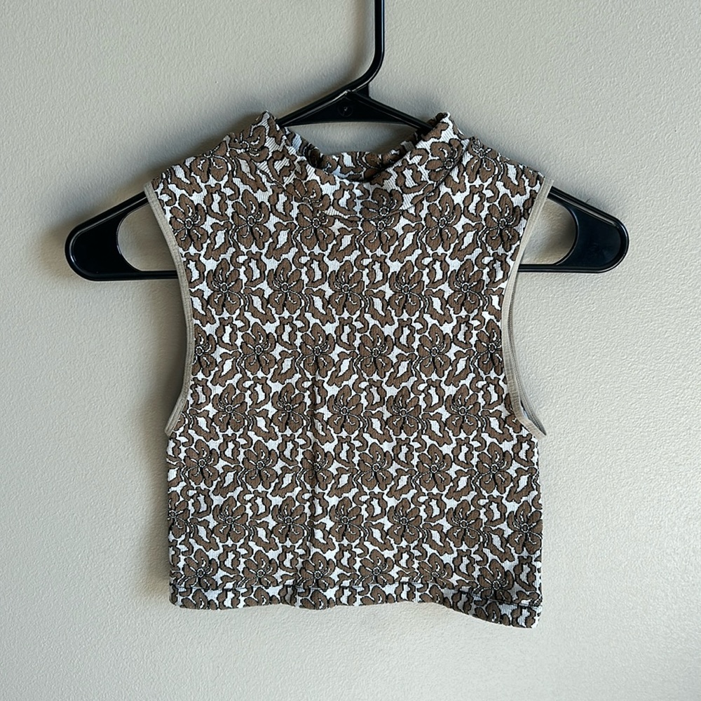 (Xs/s) Gilded Intent floral stretchy tank top